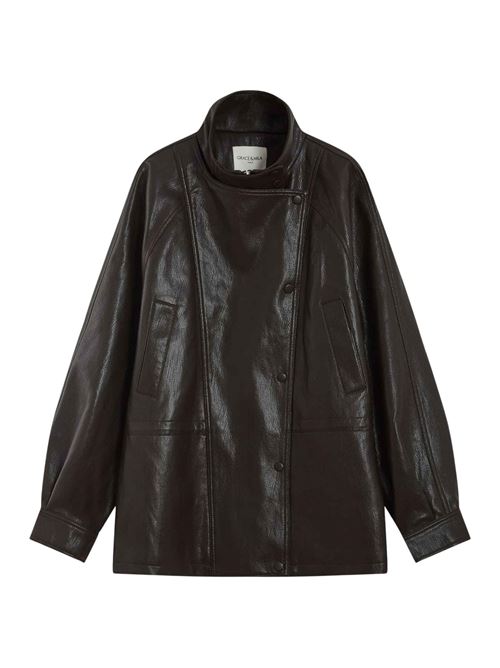 Giacca over in ecopelle Grace & Mila | FW26111010CHOC